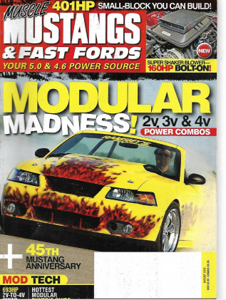 MUSCLE MUSTANGS & FAST FORDS 2009 AUG - HOT SMALL BLOCK,2V TO 4V,SHAKER BLOWER